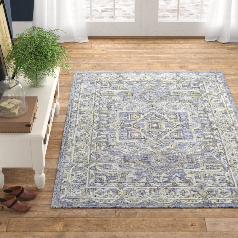 Kornegay HandTufted Wool Light Green/Purple Area Rug & Reviews Birch Lane